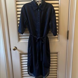 COS Navy Blue Shirt Dress